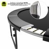 Trampolina ogrodowa XXL dla dzieci HyperMotion - 366 cm 12FT 2 - z drabinką i siatką wewnętrzną - do ogrodu